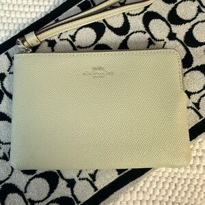 Coach Sage Green Wristlet Clutch